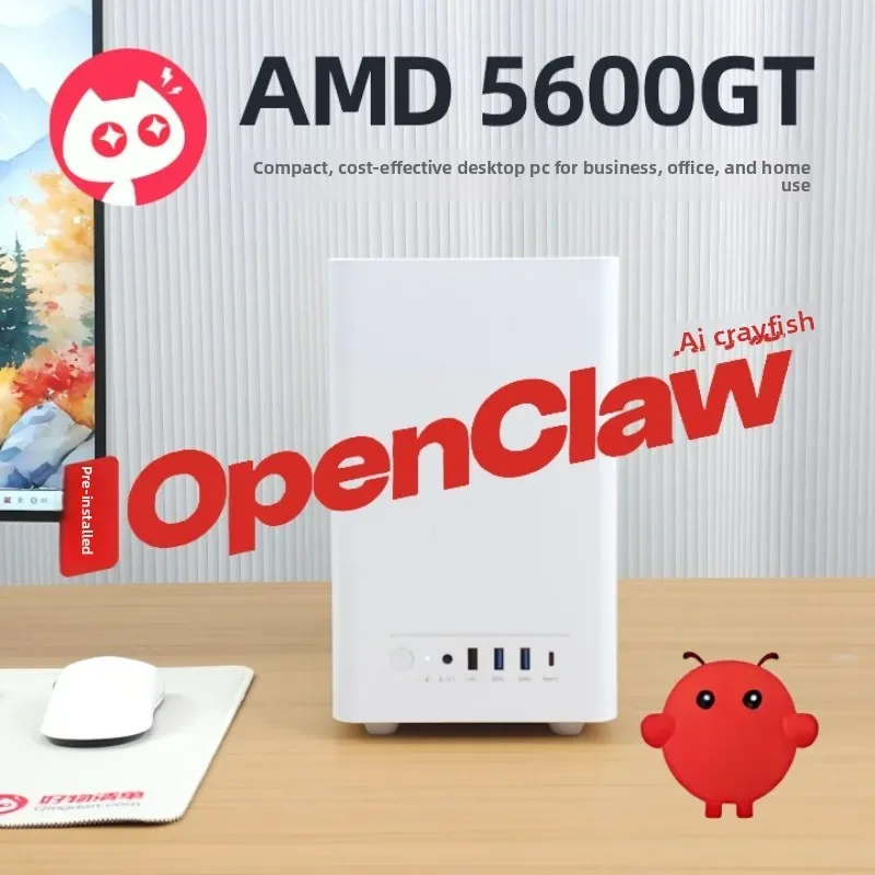 OpenClaw Ready AI Office Mini PC Desktop Computer for Personal Assistant, High-Performance DIY Home Lab and Small Business