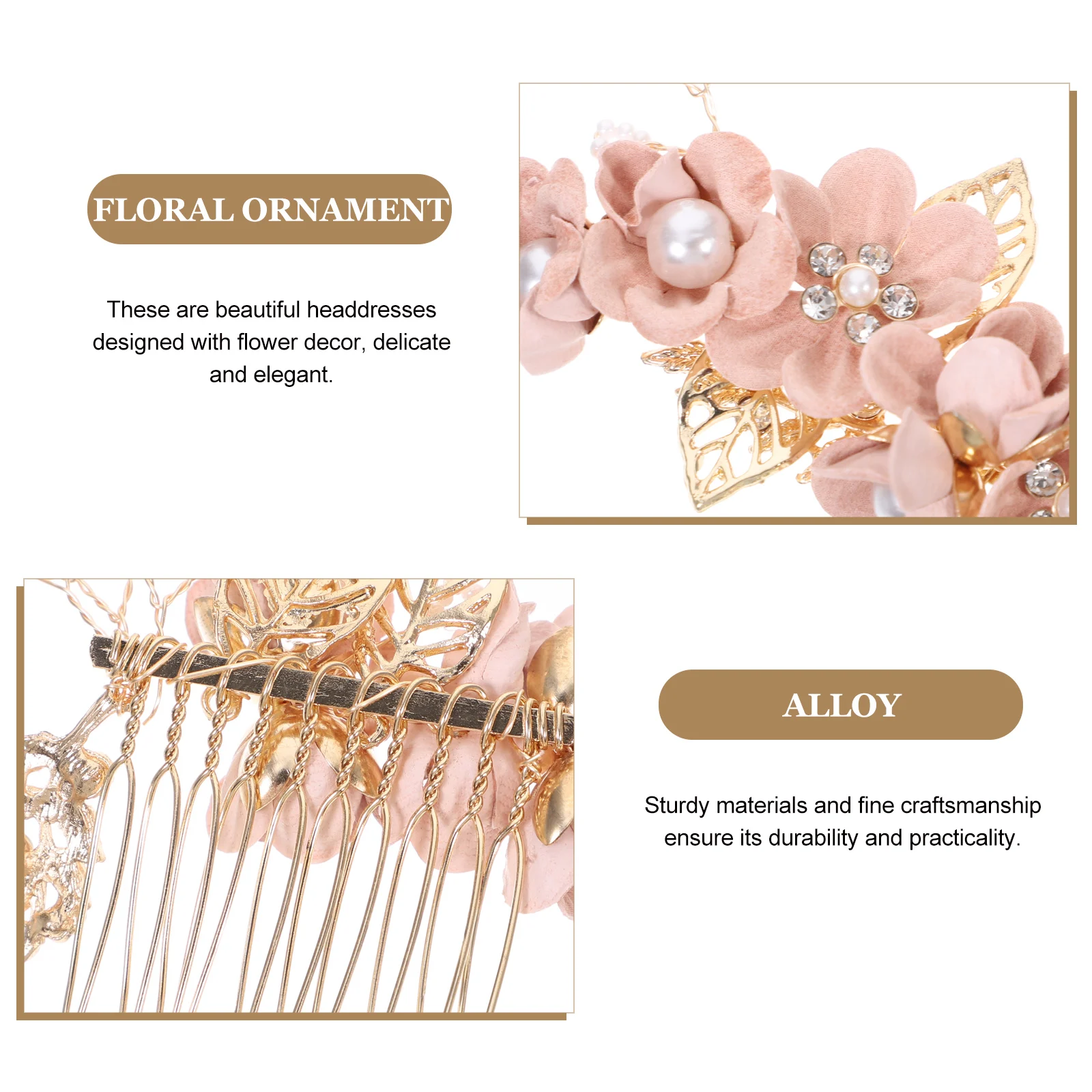 4Pcs Bridal Accessories Pearl Headdress Hair Comb Pink Wedding Bride Flower Decor Elegant Charming Sturdy Materials Practicality
4Pcs Bridal Accessories Pearl Headdress Hair Comb Pink Wedding Bride Flower Decor Elegant Charming Sturdy Materials Practicality