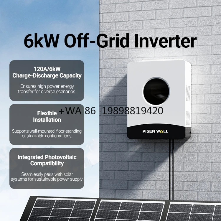 6KW Solar Inverter 48V 100Ah Low Noise 50dB Single Phase 380V AC Inverters MPPT Controller WiFi for Home Appliances
6KW Solar Inverter 48V 100Ah Low Noise 50dB Single Phase 380V AC Inverters MPPT Controller WiFi for Home Appliances
