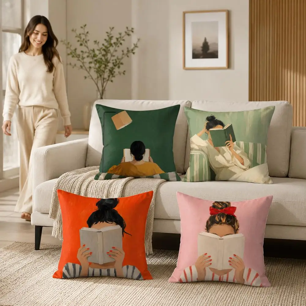 Abstract Reading Woman Cushion Cover Short Plush Soft Double-Sided Printing Pillow Case Cozy Sofa Bedroom Home Decor
Abstract Reading Woman Cushion Cover Short Plush Soft Double-Sided Printing Pillow Case Cozy Sofa Bedroom Home Decor