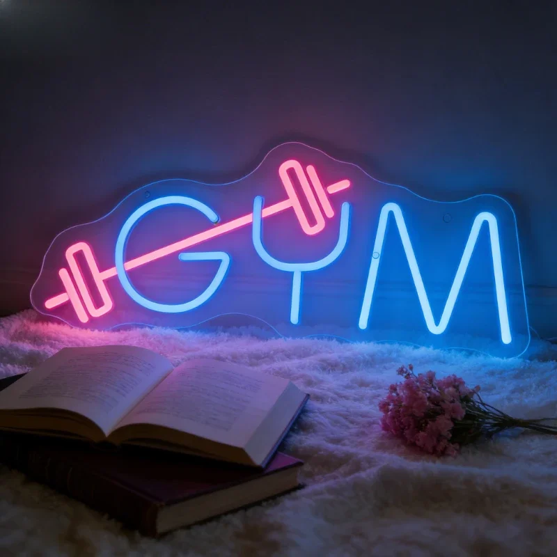 GYM Barbell Neon Sign LED Night Light USB Sports Fitness Strength Training Decor Lamp for Home Gym Garage Workout Room Gift
GYM Barbell Neon Sign LED Night Light USB Sports Fitness Strength Training Decor Lamp for Home Gym Garage Workout Room Gift