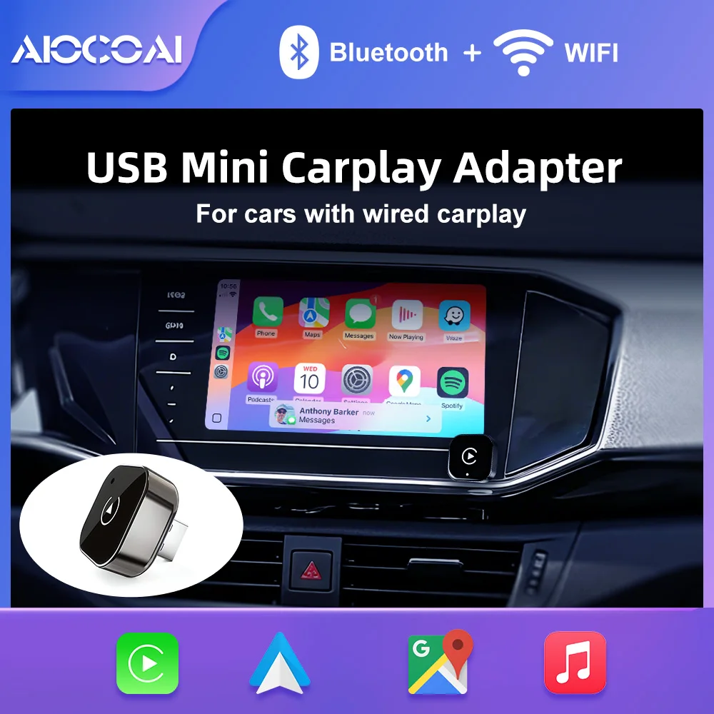 Проводной Carplay к беспроводному Carplay Android auto МиNi-адаптер USB Type-C Plug Smart Box
Проводной Carplay к беспроводному Carplay Android auto МиNi-адаптер USB Type-C Plug Smart Box