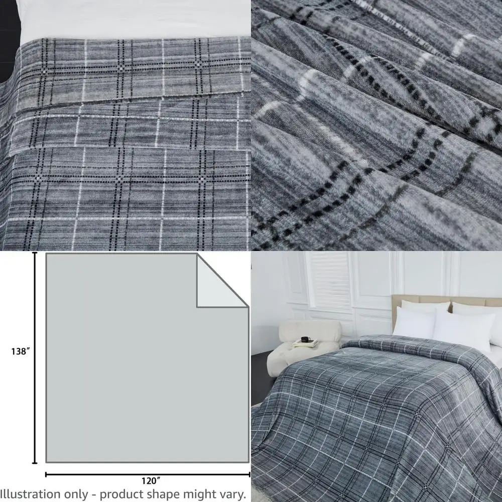 Очень большое флисовое одеяло King Size, 120x138 дюймов, идеально подходит для кроватей California King, для семьи, путешествий, цвет: серый лен
Очень большое флисовое одеяло King Size, 120x138 дюймов, идеально подходит для кроватей California King, для семьи, путешествий, цвет: серый лен