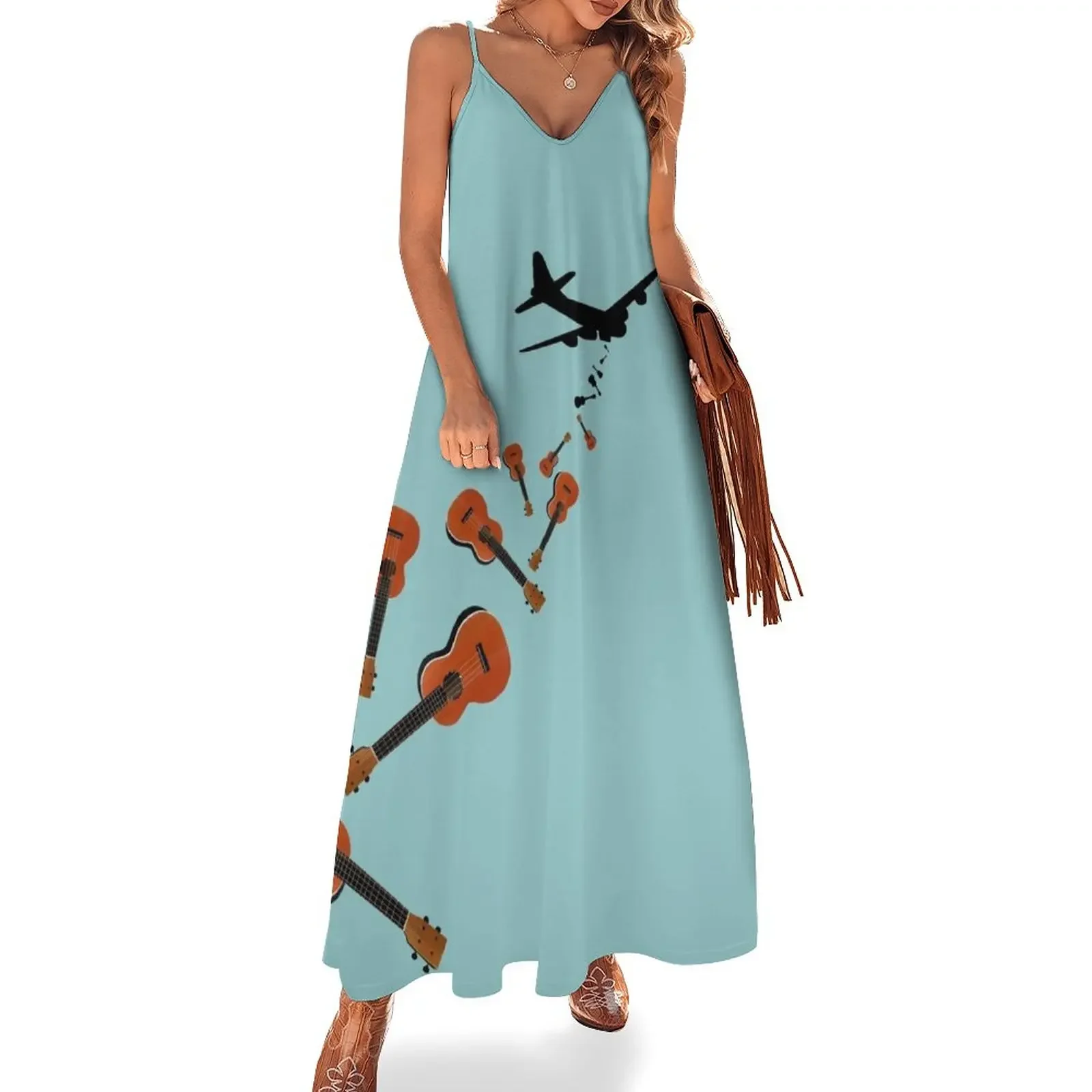 Ukes Not Nukes Sleeveless Dress women's clothing korea stylish summer women's suit women long dresses Dress for girls
Ukes Not Nukes Sleeveless Dress women's clothing korea stylish summer women's suit women long dresses Dress for girls