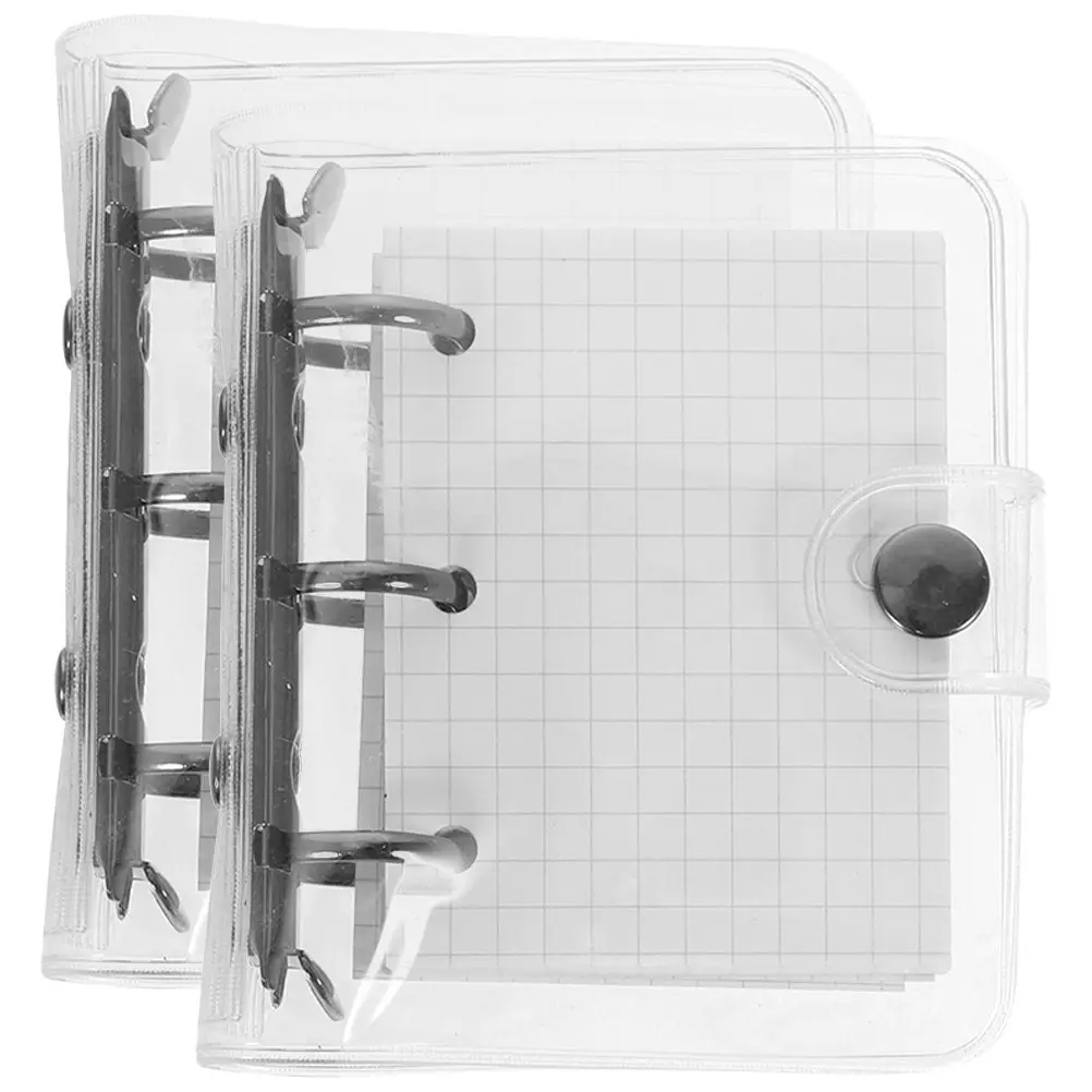 2Sets Loose-Leaf Notebook Buckled Transparent Cover Mini Binder Creative Notepad Diary Planner Scrapbook Portable Daily
2Sets Loose-Leaf Notebook Buckled Transparent Cover Mini Binder Creative Notepad Diary Planner Scrapbook Portable Daily