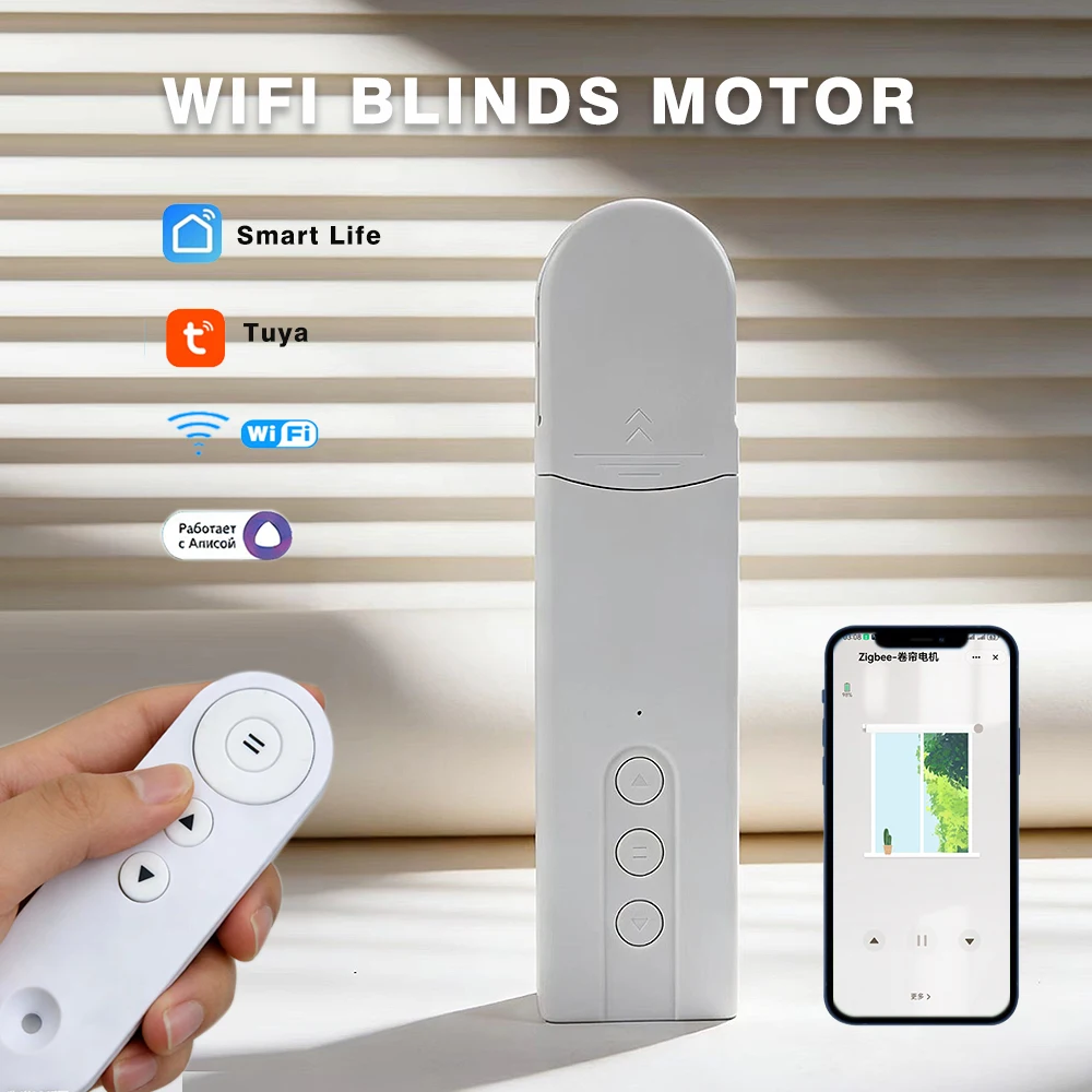 Tuya WIFI Smart Blind Motor Zigbee Automatic Electric Roller Shutter Shadows Control Curtain Driver Alice Alexa Google Assistant
Tuya WIFI Smart Blind Motor Zigbee Automatic Electric Roller Shutter Shadows Control Curtain Driver Alice Alexa Google Assistant