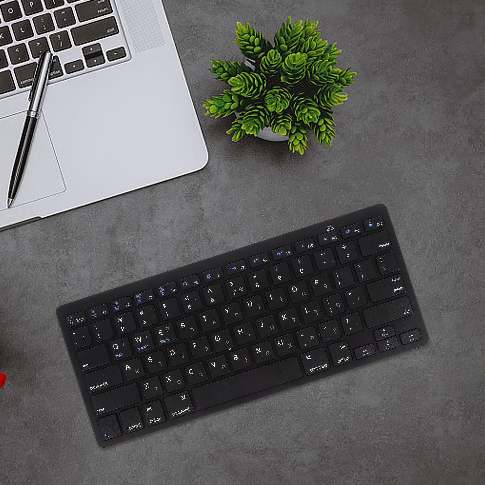Hebrew Keyboard Ultrathin Silent Laptop Laptop Keyboard Portable Mini Black Office Full Size Computer Accessory
Hebrew Keyboard Ultrathin Silent Laptop Laptop Keyboard Portable Mini Black Office Full Size Computer Accessory