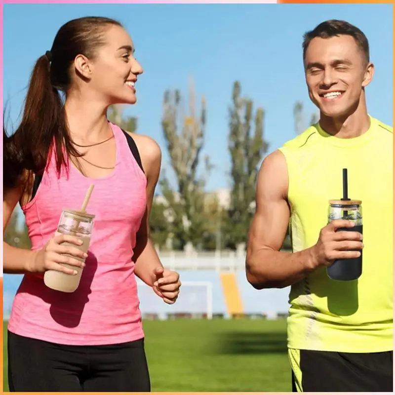 A93Z Dual-Color 20 OZ Beer Can Style Glass Cups With Bamboo Lids, Straws And Silicone Sleeves
A93Z Dual-Color 20 OZ Beer Can Style Glass Cups With Bamboo Lids, Straws And Silicone Sleeves