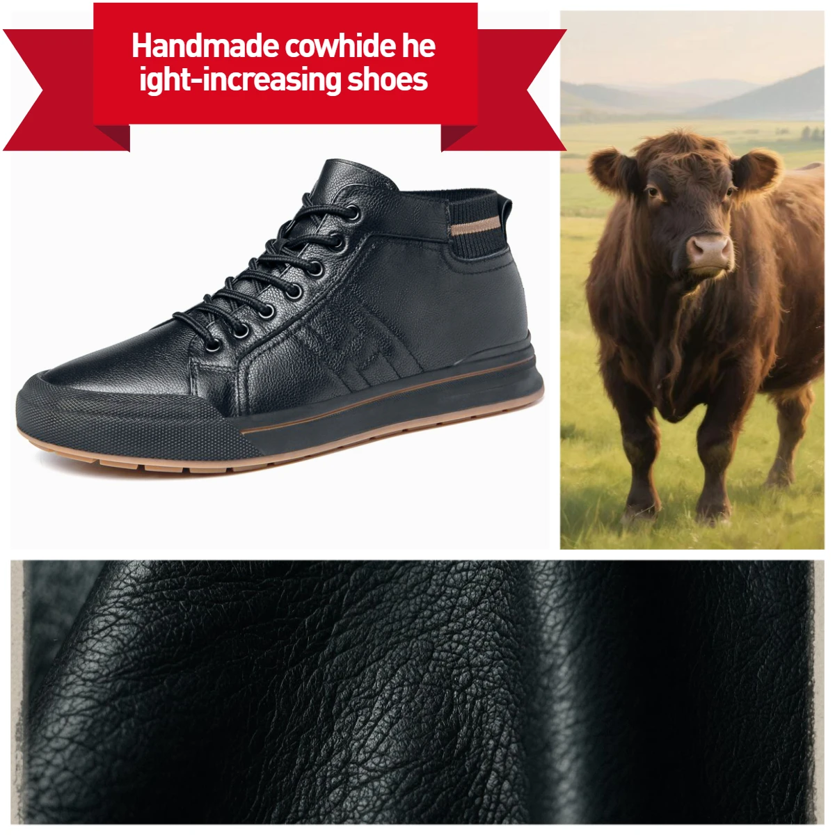 Новые мужские туфли с высоким берцем из натуральной воловьей кожи с верхним слоем 2025 года — это модная и универсальная мужская спортивная и повседневная обувь
Новые мужские туфли с высоким берцем из натуральной воловьей кожи с верхним слоем 2025 года — это модная и универсальная мужская спортивная и повседневная обувь