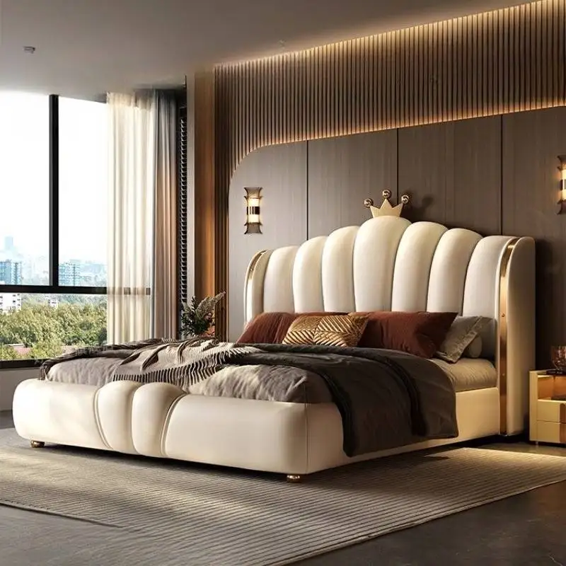 Couples Frame Double Bed Bedrooms Decoration Luxury Modern Double Bed Queen Headboards Household Cama Matrimonial Furniture Home
Couples Frame Double Bed Bedrooms Decoration Luxury Modern Double Bed Queen Headboards Household Cama Matrimonial Furniture Home