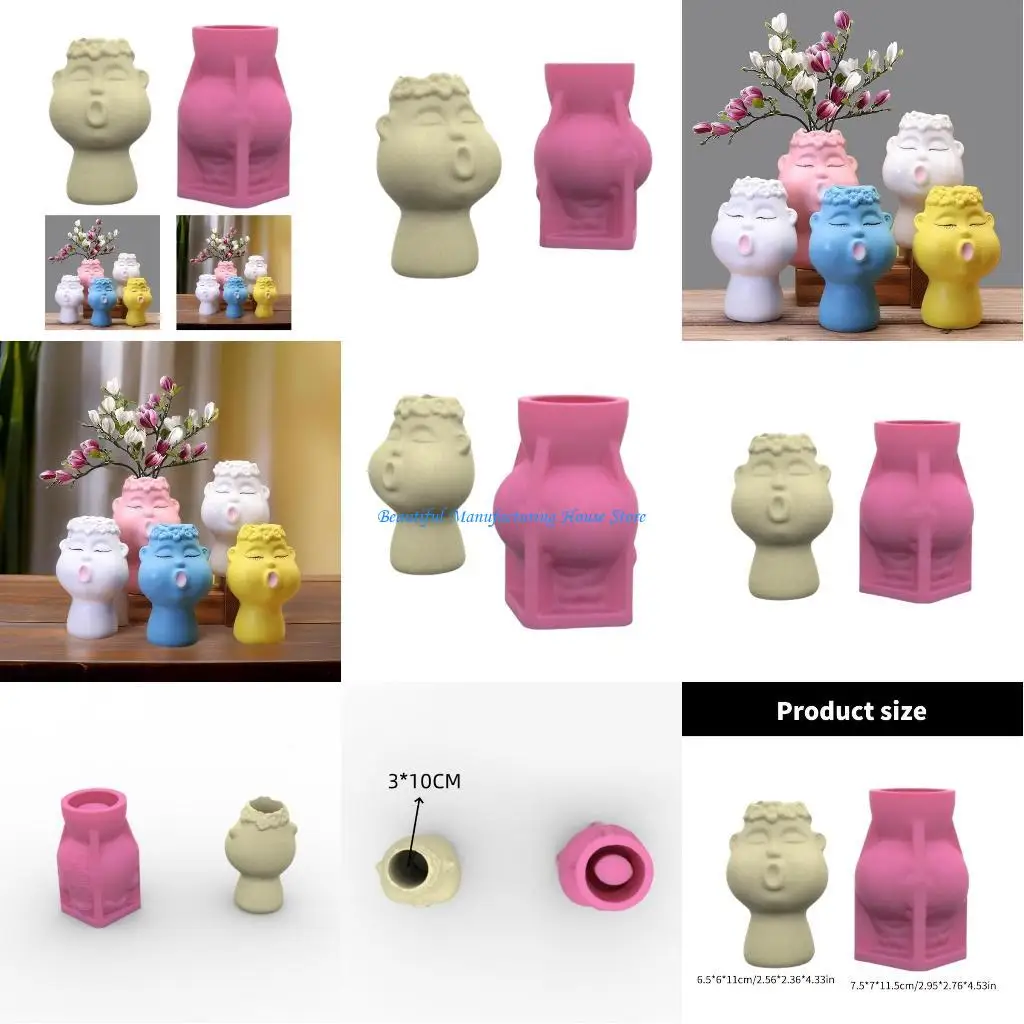 E56A Vase Moulds Flowerpot Mold Child Face Silicone Plant Pots Mold
E56A Vase Moulds Flowerpot Mold Child Face Silicone Plant Pots Mold