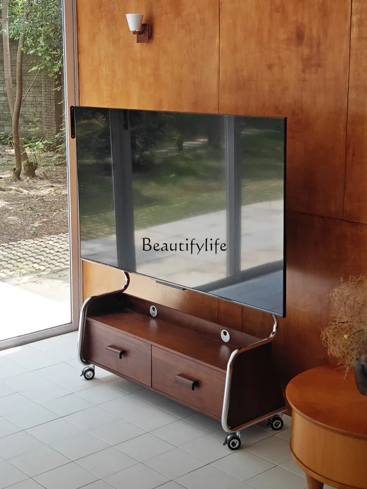 Movable TV cabinet bracket Floor-to-ceiling storage Nordic medieval style bedroom TV hanger
Movable TV cabinet bracket Floor-to-ceiling storage Nordic medieval style bedroom TV hanger