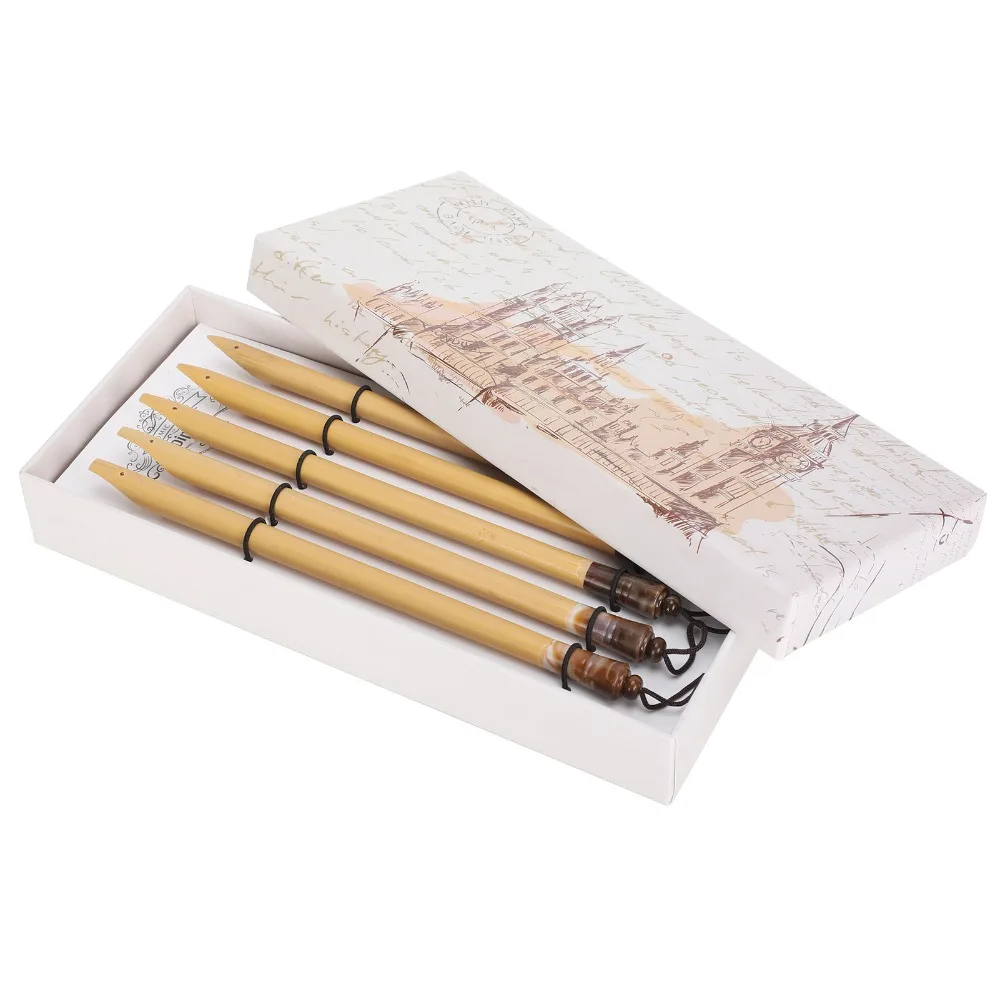 5Pcs Bamboo Dip Pen 5 Nib Sizes Bamboo Nib/No.1-5 Nib/Oblique Nib Set Boxed Dip Pen Beginner Friendly Easy To Use
5Pcs Bamboo Dip Pen 5 Nib Sizes Bamboo Nib/No.1-5 Nib/Oblique Nib Set Boxed Dip Pen Beginner Friendly Easy To Use
