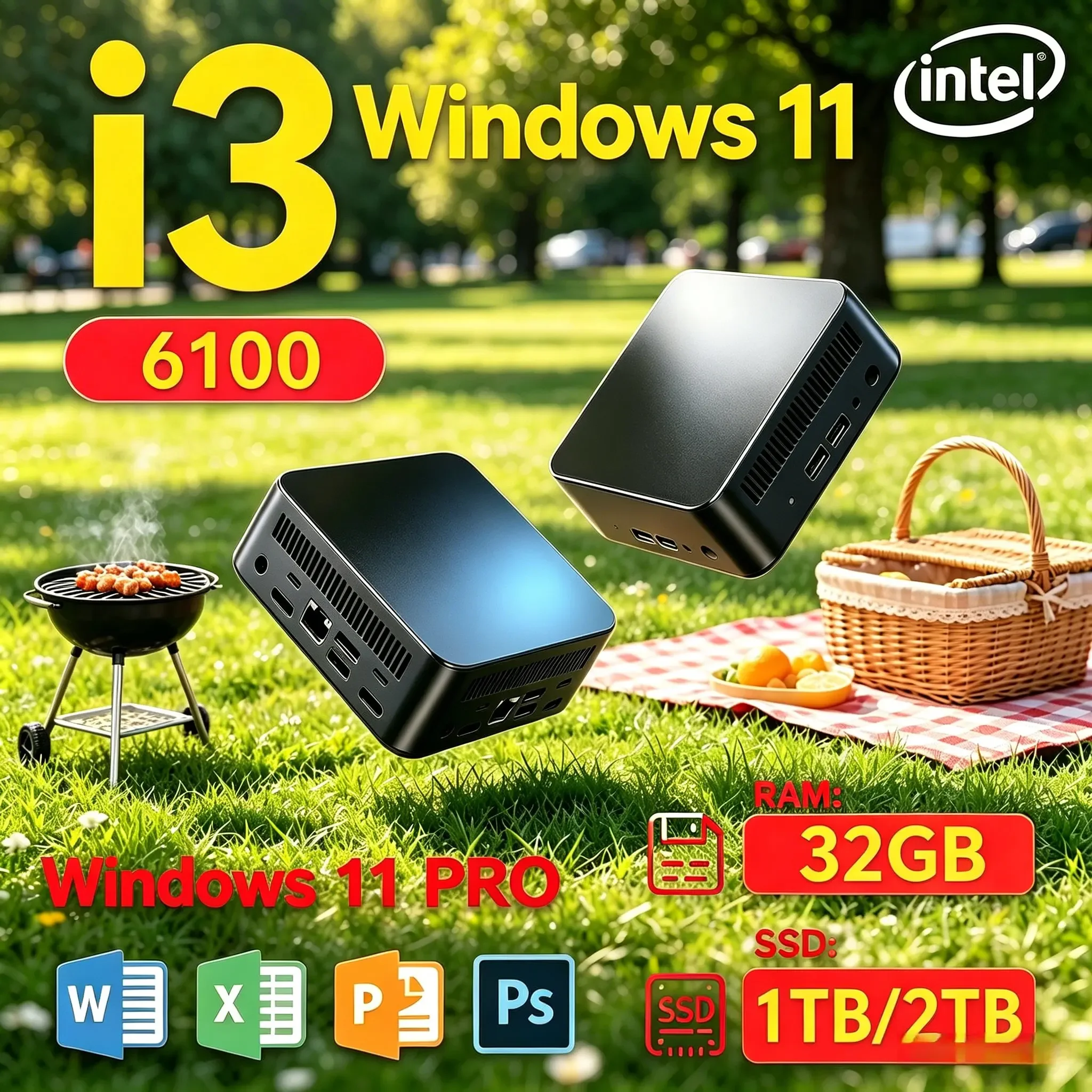 Laptop Compact I3-6100 Mini PC Low Noise Household Business Working Device
Laptop Compact I3-6100 Mini PC Low Noise Household Business Working Device