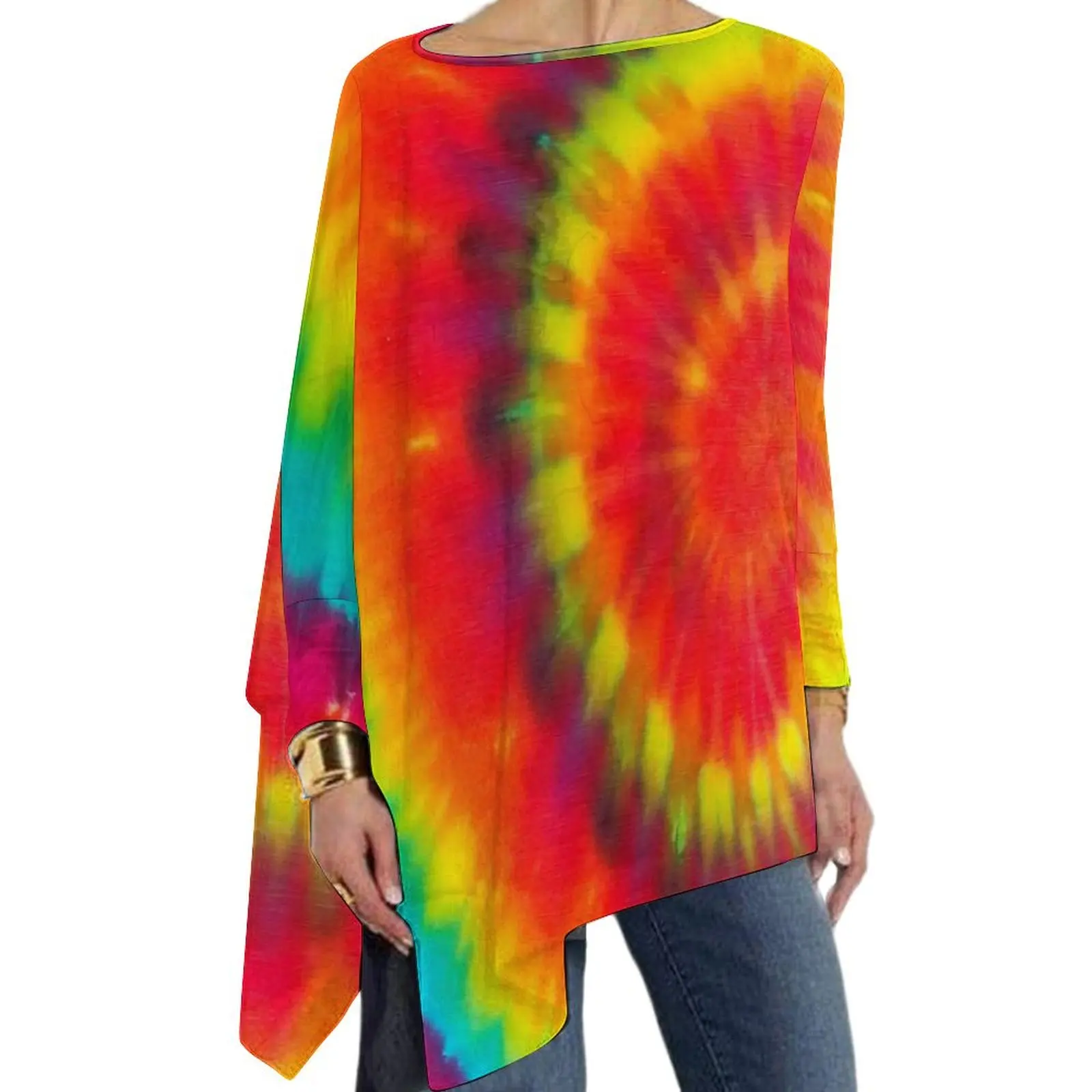 Rainbow Print T Shirt Colorful Tie Dye Long Sleeve T-Shirts Street Style Oversized Tee Shirt Woman Design Clothes Birthday Gift
Rainbow Print T Shirt Colorful Tie Dye Long Sleeve T-Shirts Street Style Oversized Tee Shirt Woman Design Clothes Birthday Gift
