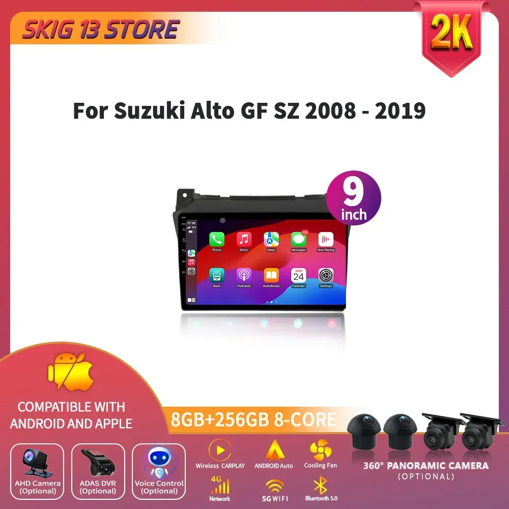 For Suzuki Alto GF SZ 2008 - 2019 Car Radio Multimedia Video GPS Android 14 Navigation Player Wireless Car Play Monitor
For Suzuki Alto GF SZ 2008 - 2019 Car Radio Multimedia Video GPS Android 14 Navigation Player Wireless Car Play Monitor