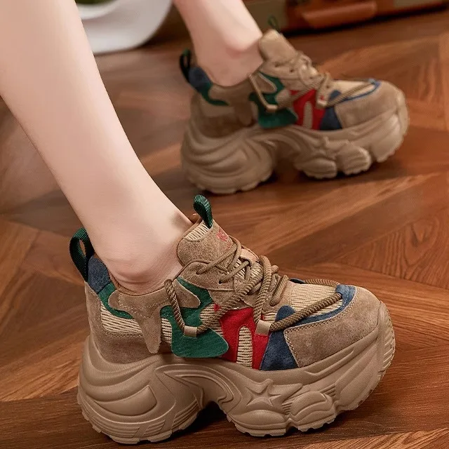 Vintage Thick Bottom Dad Shoes Women's Casual Sports Shoes Breathable Mesh Inner Comfortable Lightweight Wear-Resistant
Vintage Thick Bottom Dad Shoes Women's Casual Sports Shoes Breathable Mesh Inner Comfortable Lightweight Wear-Resistant