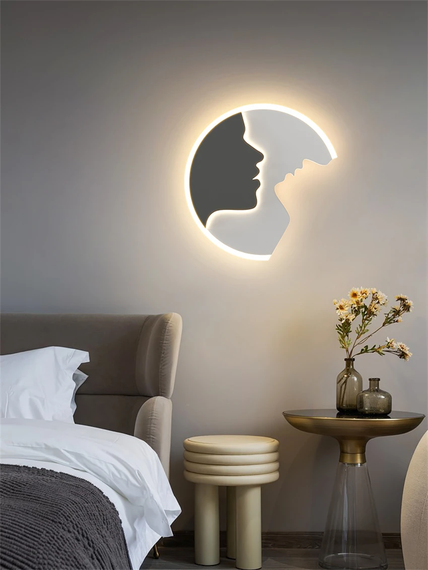 Nordic modern face wall lamps modern Nordic LED bedroom bedside lamp study aisle hotel corridor sconces lights decor lighting
Nordic modern face wall lamps modern Nordic LED bedroom bedside lamp study aisle hotel corridor sconces lights decor lighting