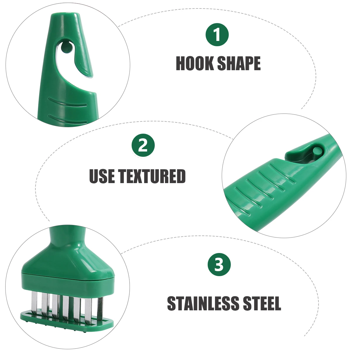 Meat Tenderizer Stainless Steel Green Loosening Machine with Cover Kitchen Props Steak Maker Tool for Beef Pork Chicken Meat
Meat Tenderizer Stainless Steel Green Loosening Machine with Cover Kitchen Props Steak Maker Tool for Beef Pork Chicken Meat
