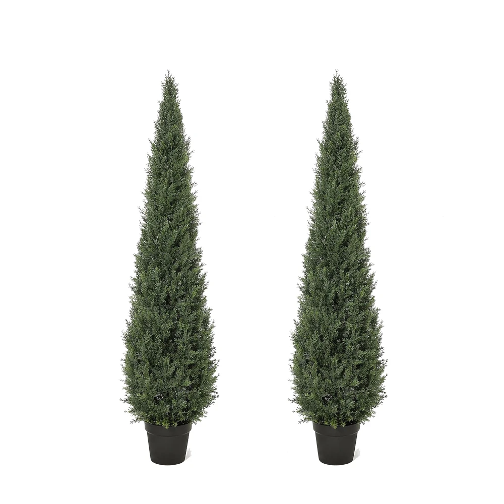2pcs 5ft Artificial Cedar Topiary Trees for Home Decor Fake Cypress Trees Potted Faux Evergreen Plants for Front Porch Garden
2pcs 5ft Artificial Cedar Topiary Trees for Home Decor Fake Cypress Trees Potted Faux Evergreen Plants for Front Porch Garden