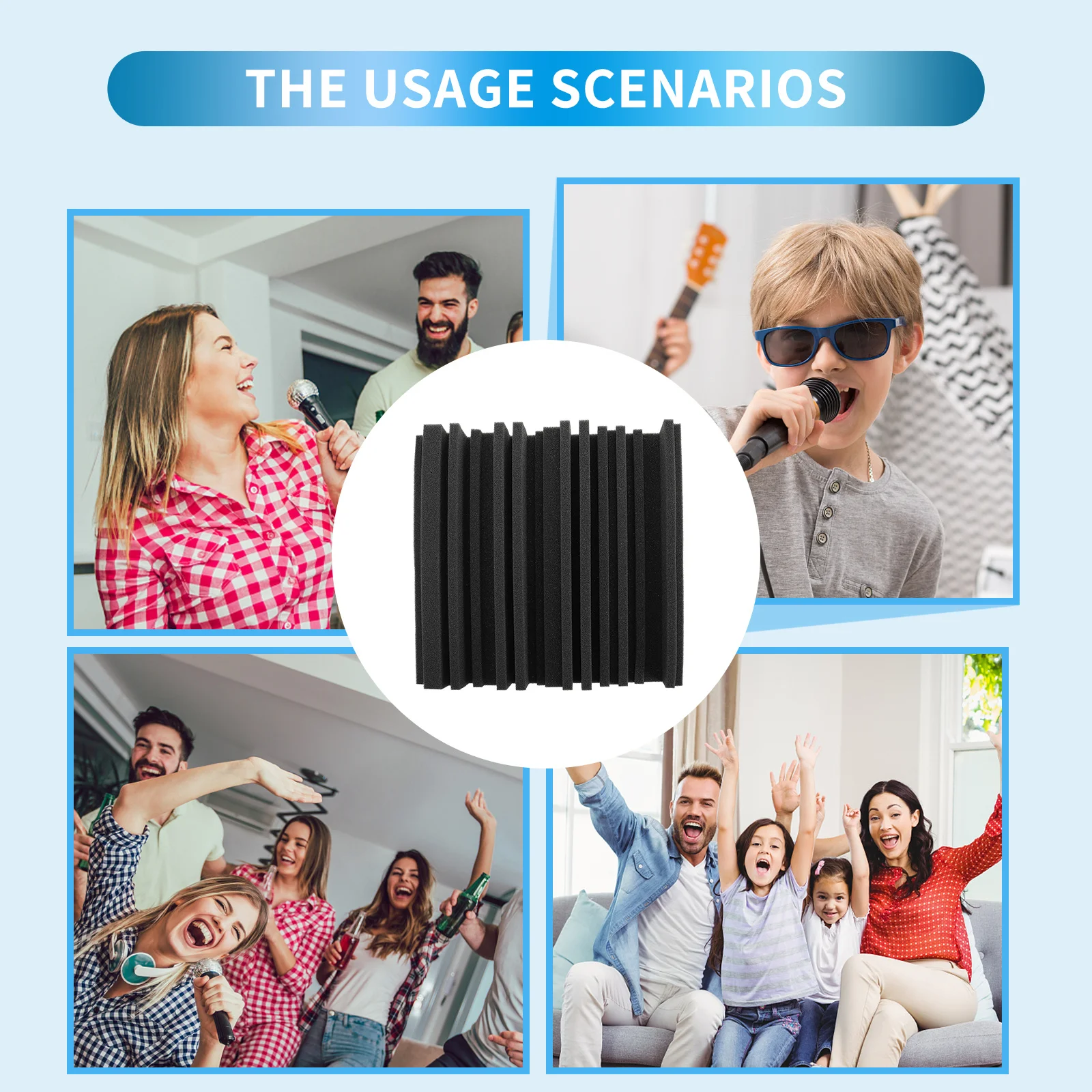 6pcs Sound-Absorbing Foam Noise Reduction Wall Panel Flame-Retardant Acoustic Insulation For Recording Studio Ktv
6pcs Sound-Absorbing Foam Noise Reduction Wall Panel Flame-Retardant Acoustic Insulation For Recording Studio Ktv