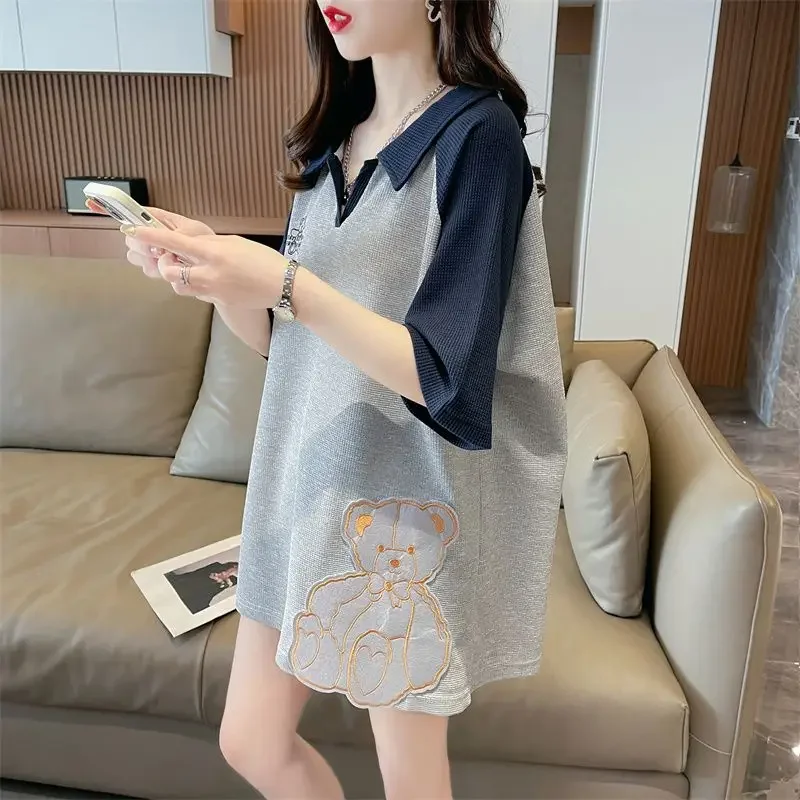 Summer Outfit Female Tee Graphic Women's Polo Short Sleeve T-shirt New on Offer Original Korean Popular Clothes Luxury T-shirts
Summer Outfit Female Tee Graphic Women's Polo Short Sleeve T-shirt New on Offer Original Korean Popular Clothes Luxury T-shirts