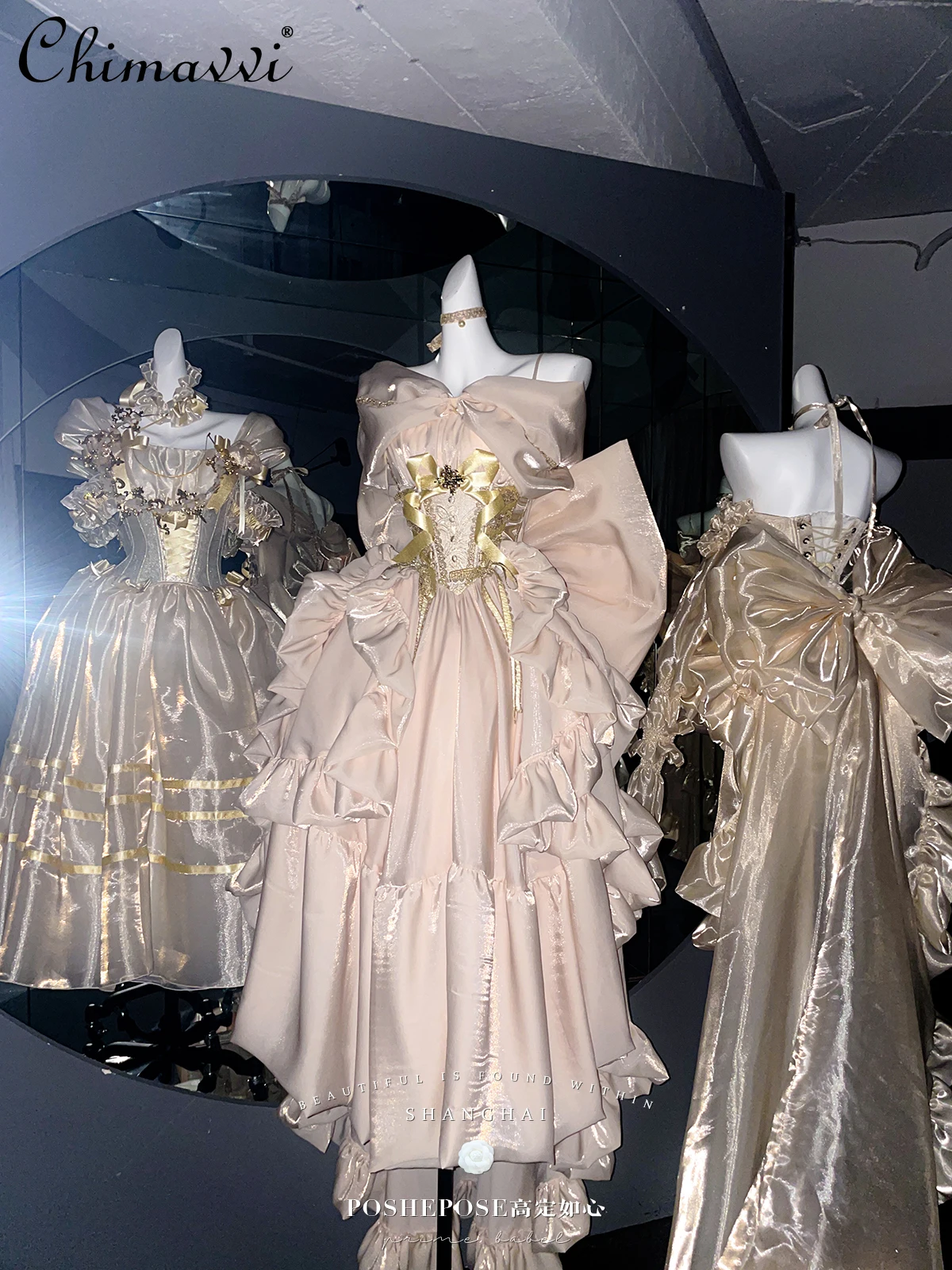 Sweet Princess Off-the-shoulder Sparkling Gold Dress Fairy Slim Big Bow Trailing Lolita Long Party Birthday Dresses Women
Sweet Princess Off-the-shoulder Sparkling Gold Dress Fairy Slim Big Bow Trailing Lolita Long Party Birthday Dresses Women