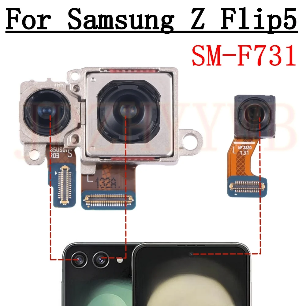 Front Rear Camera For Samsung Galaxy Z Flip5 F731B F731U F731N Frontal Selfie Wide Back Main Camera Module Flex Cable Z Flip 5
Front Rear Camera For Samsung Galaxy Z Flip5 F731B F731U F731N Frontal Selfie Wide Back Main Camera Module Flex Cable Z Flip 5