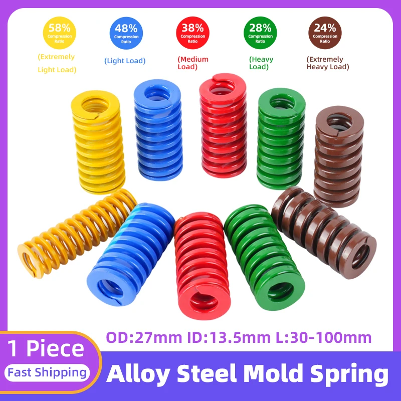 Creamily 1PCS Loading Die Spring High-Precision Spiral Stamping Compression Mould Alloy Steel Spring OD27mm ID13.5mm L30-100mm
Creamily 1PCS Loading Die Spring High-Precision Spiral Stamping Compression Mould Alloy Steel Spring OD27mm ID13.5mm L30-100mm