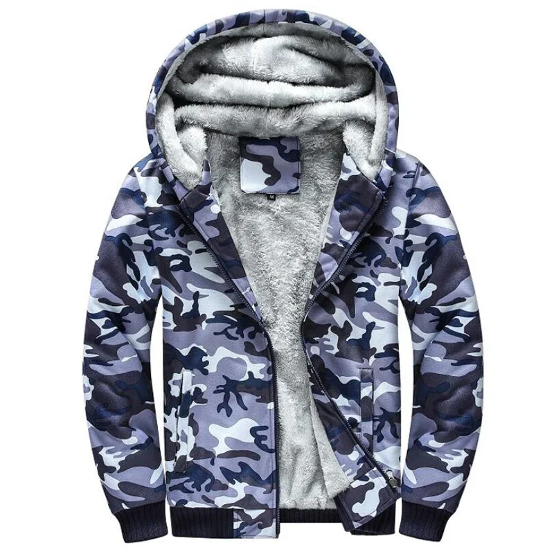 Winter Hoodies Men Thicken Fleece Warm Zipper Camouflage Sweatshirts Mens Fashion Camo Hooded Hoody Hoodie Coats Plus Size 5XL
Winter Hoodies Men Thicken Fleece Warm Zipper Camouflage Sweatshirts Mens Fashion Camo Hooded Hoody Hoodie Coats Plus Size 5XL