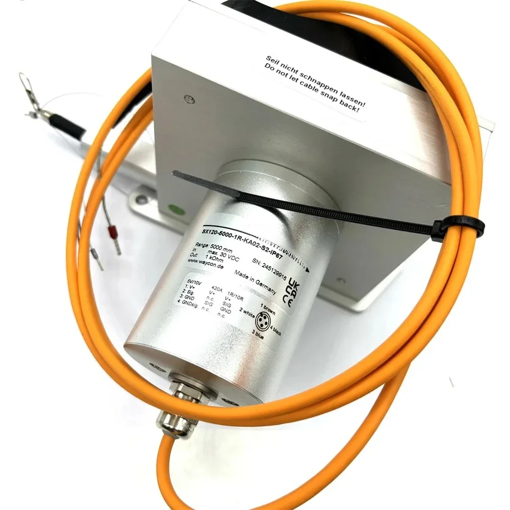 WAY-CON draw wire sensor SX120-5000-1R-KA20-S2-IP67 5000mm 1kohm
WAY-CON draw wire sensor SX120-5000-1R-KA20-S2-IP67 5000mm 1kohm