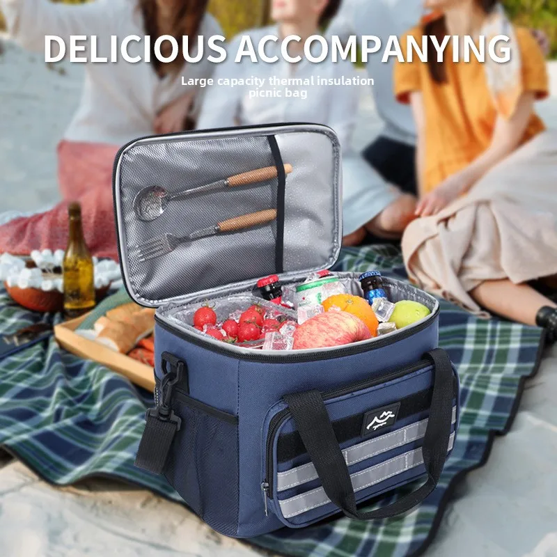 Водонепроницаемая термосумка большой вместимости — портативная переносная сумка-тоут через плечо для пикника на природе
Водонепроницаемая термосумка большой вместимости — портативная переносная сумка-тоут через плечо для пикника на природе