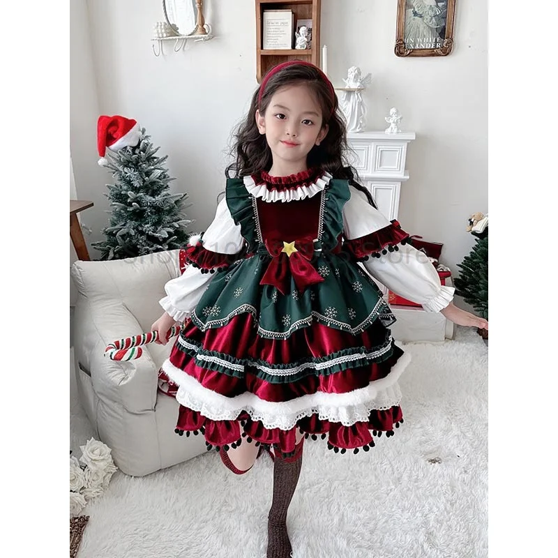 2025 Girls' Autumn and Winter New Fashionable Christmas Outfits Lolita Puffy Performance Princess Dress
2025 Girls' Autumn and Winter New Fashionable Christmas Outfits Lolita Puffy Performance Princess Dress