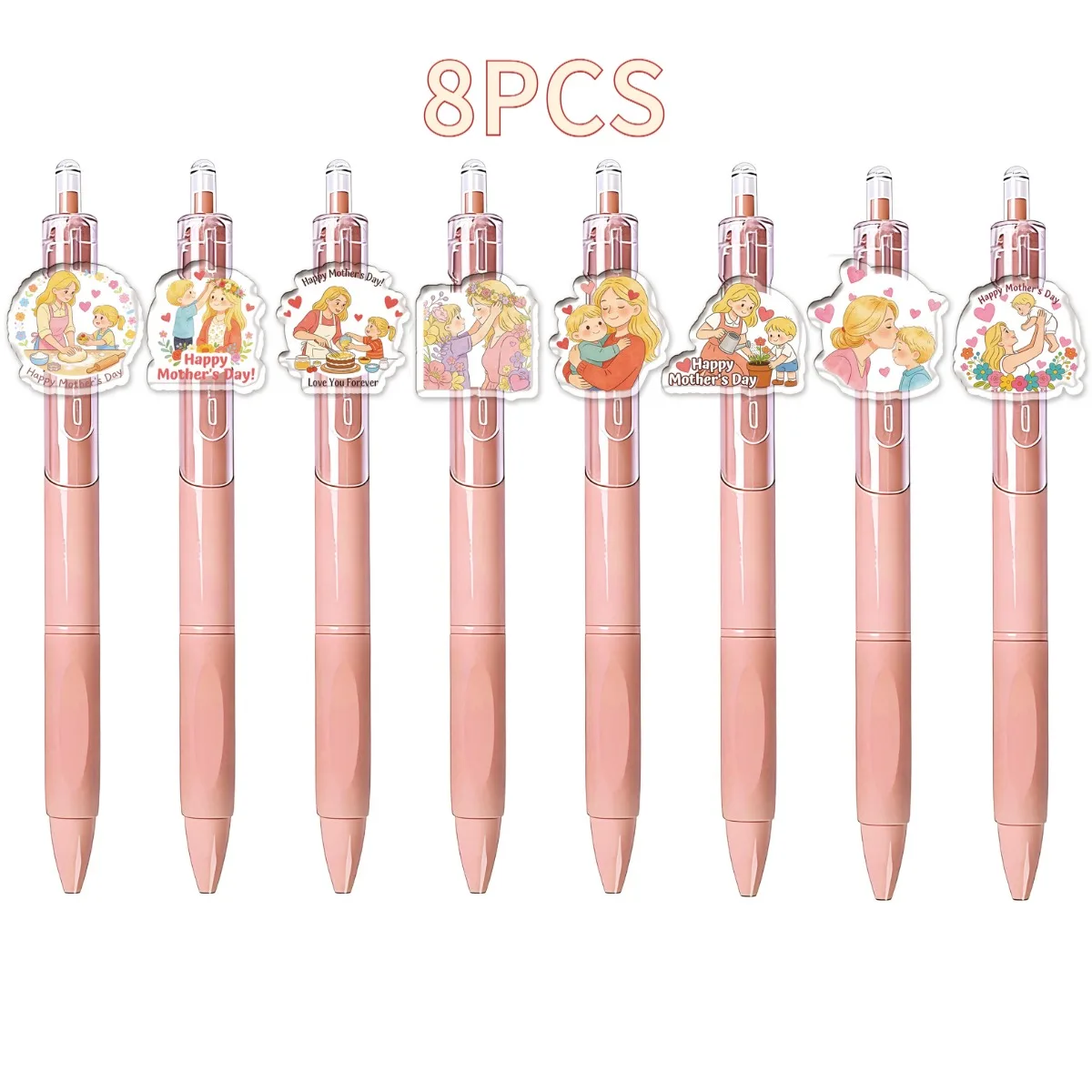 8PCS Mother's Day Gift round Pen Writing Pen Creative Stationery Office Supplies Present Pen for Mom
8PCS Mother's Day Gift round Pen Writing Pen Creative Stationery Office Supplies Present Pen for Mom