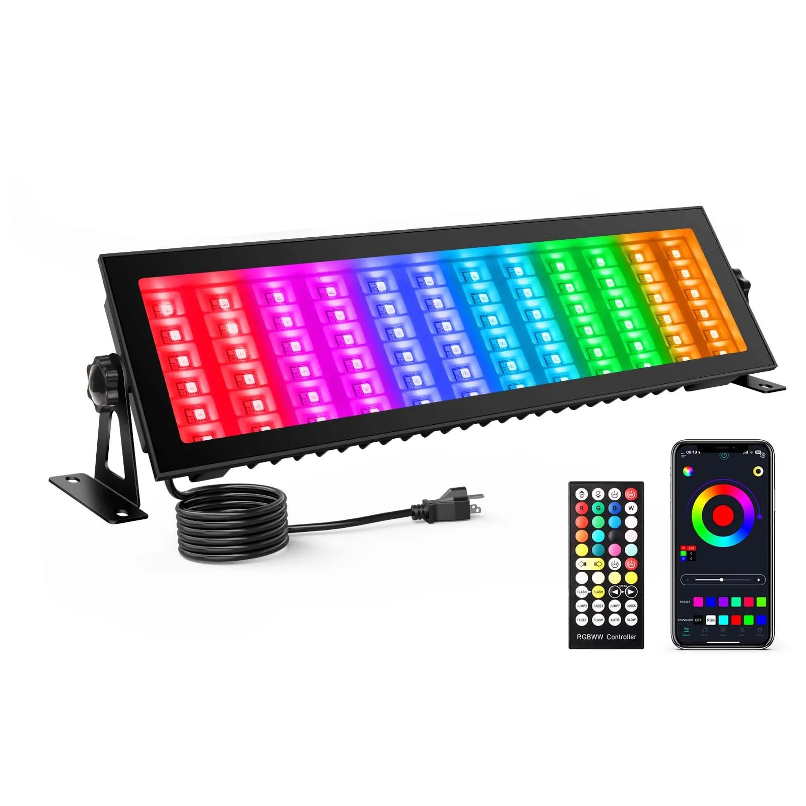 144W LED Stage Wash Bar RGB Smart Wall Washer Waterproof DJ Lamp With APP and Remote Control for Festival Wedding Party Lighting
144W LED Stage Wash Bar RGB Smart Wall Washer Waterproof DJ Lamp With APP and Remote Control for Festival Wedding Party Lighting