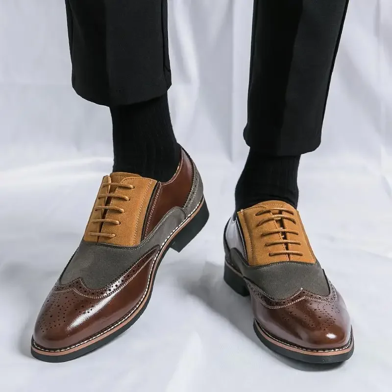 New Men's Lace-up Leather Shoes Formal Handmade Wedding Party Office Oxford Derby Shoes Elegant Business Footwear
New Men's Lace-up Leather Shoes Formal Handmade Wedding Party Office Oxford Derby Shoes Elegant Business Footwear