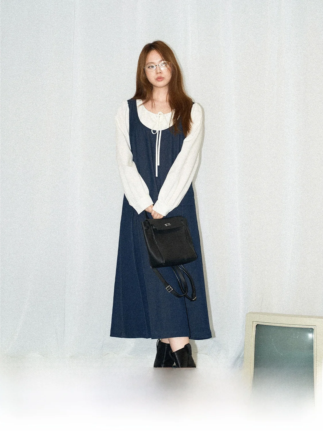 Korean Sle irt Vest Dr with Belt round Ne Fre Sweet Sle A-Line Midi Skirt Long Sve Polyester Viscose Spandex
Korean Sle irt Vest Dr with Belt round Ne Fre Sweet Sle A-Line Midi Skirt Long Sve Polyester Viscose Spandex