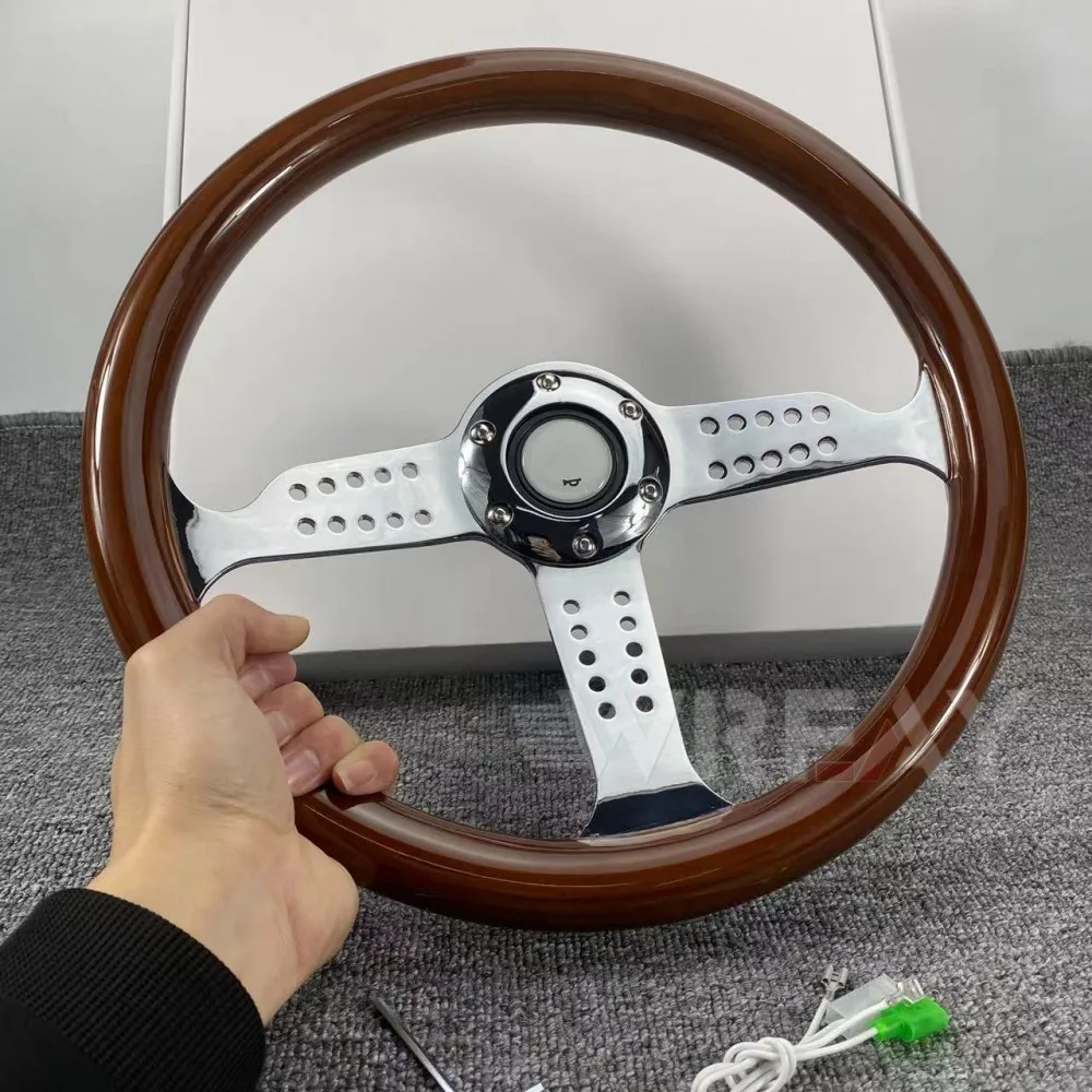 14inch Peach Wood Color Plating brackets ABS Racing Steering Wheel 350mm Car Sports For Universal
14inch Peach Wood Color Plating brackets ABS Racing Steering Wheel 350mm Car Sports For Universal