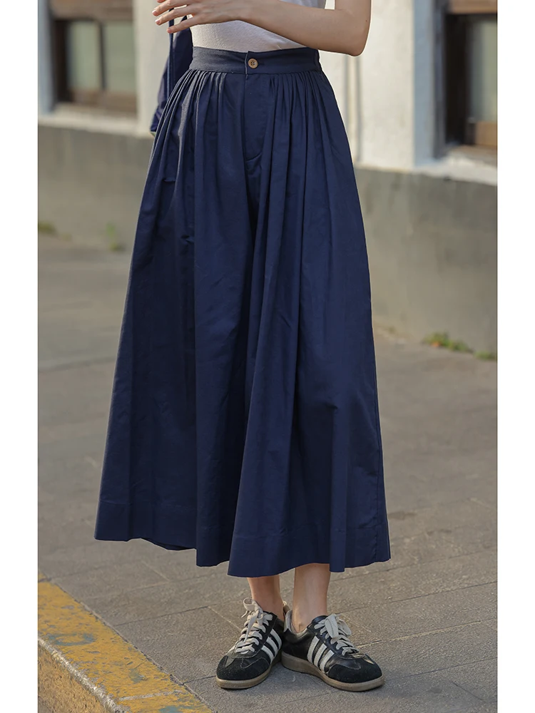 Ретро-брюки свободного кроя с высокой талией и широкими штанинами для женщин, бренд Blue Mountain, модель Eighteen, летняя новинка
Ретро-брюки свободного кроя с высокой талией и широкими штанинами для женщин, бренд Blue Mountain, модель Eighteen, летняя новинка