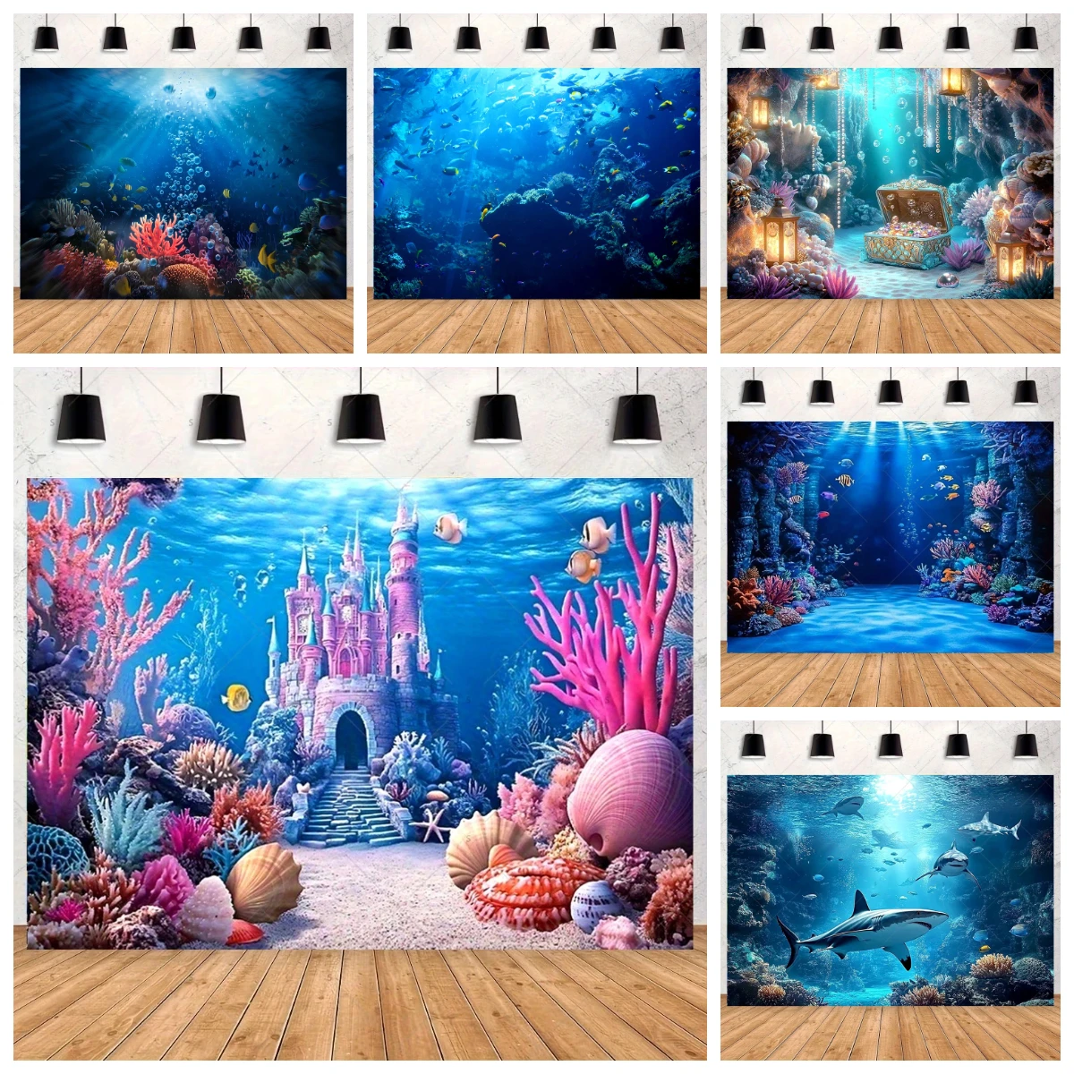 Underwater World Backdrop Undersea World Seabed Banner Decor Pearl Shell Dolphin Turtle Deep Sea Photography Background Props
Underwater World Backdrop Undersea World Seabed Banner Decor Pearl Shell Dolphin Turtle Deep Sea Photography Background Props