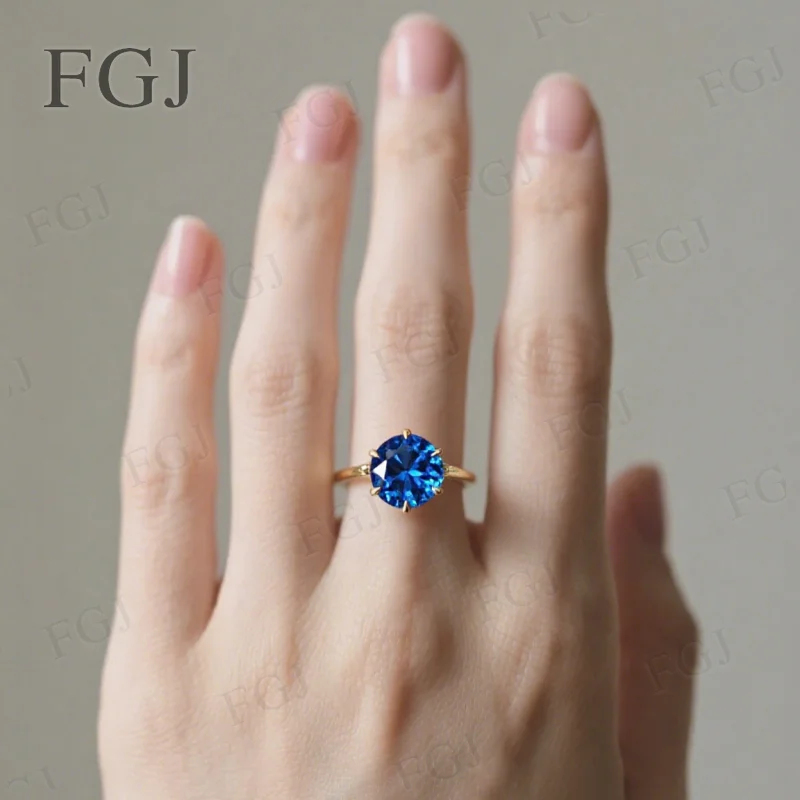 Customize Ring 925 Sterling Silver Lab Grown Columbia Sapphire Ruby 6-Prongs Rings Wedding Engagement Band Jewelry Gifts Charms 
Customize Ring 925 Sterling Silver Lab Grown Columbia Sapphire Ruby 6-Prongs Rings Wedding Engagement Band Jewelry Gifts Charms