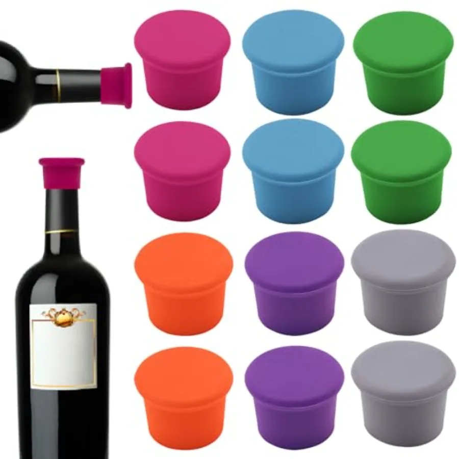 12 PCS Silicone Wine Stoppers, Reusable Silicone Wine Saver Sealer Stoppers Cover, Wine Bottle Caps Corks to Keep Wine Champagn
12 PCS Silicone Wine Stoppers, Reusable Silicone Wine Saver Sealer Stoppers Cover, Wine Bottle Caps Corks to Keep Wine Champagn