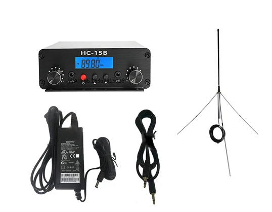 15W Wireless FM Broadcast Transmitter Radio Station with Outdoor GP Antenna
15W Wireless FM Broadcast Transmitter Radio Station with Outdoor GP Antenna