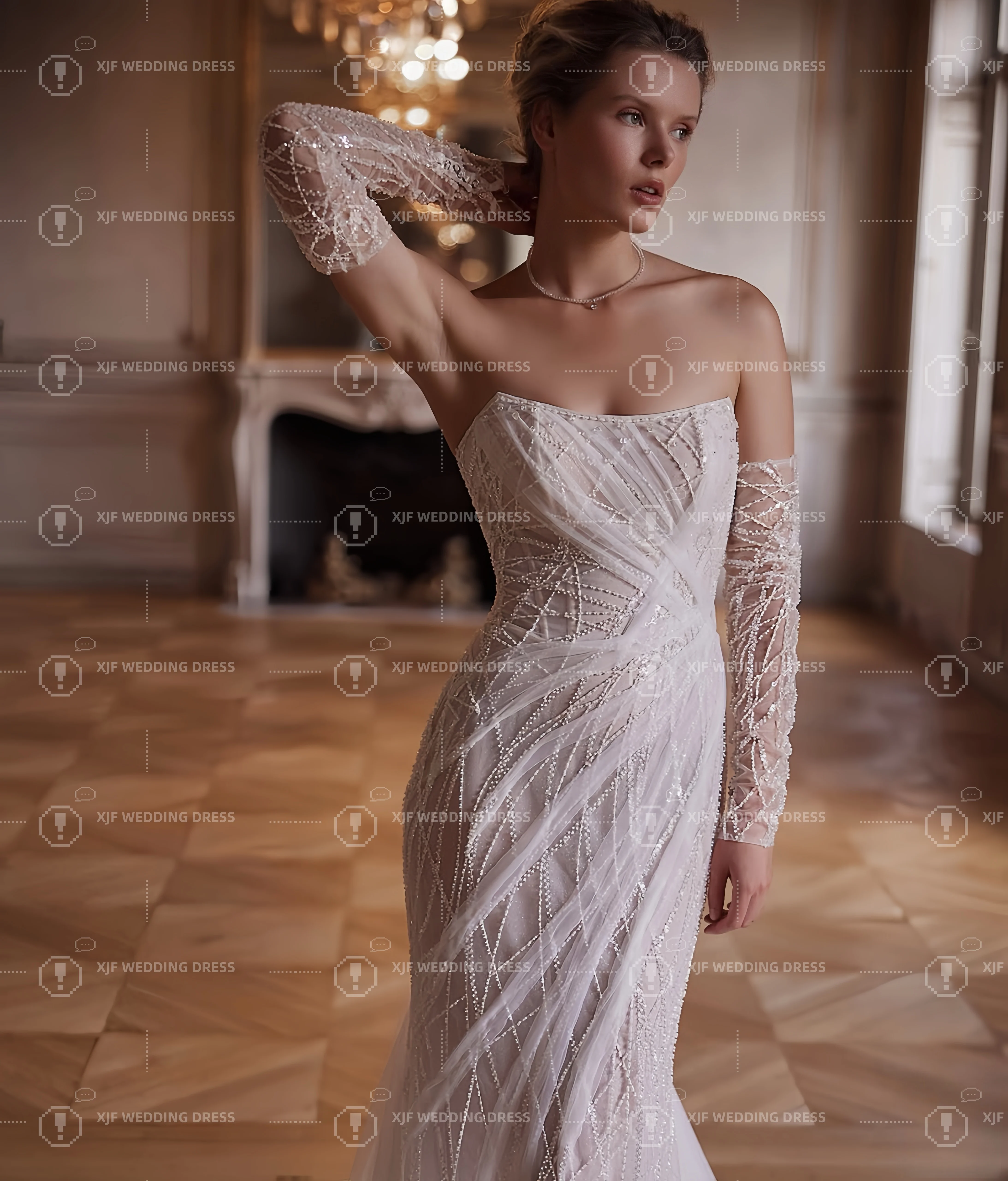 Сексуальное свадебное платье без бретелек с длинными рукавами и бусинами на заказ, платья de novia amanda novias amanda novias official
Сексуальное свадебное платье без бретелек с длинными рукавами и бусинами на заказ, платья de novia amanda novias amanda novias official