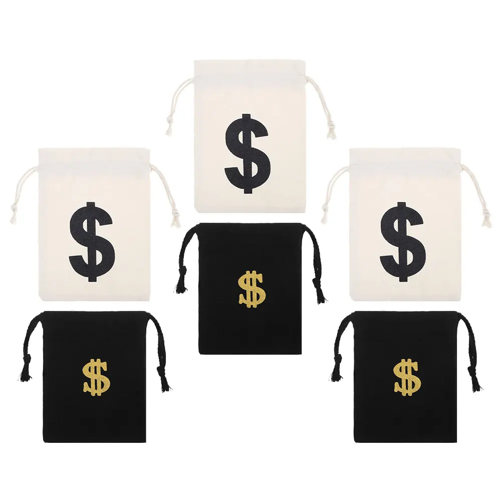 6 Pcs Child Coin Bag 17x20cm White 13x18cm Black Cotton Linen Drawstring Closure Money Storage Pouch Party Gift Home Portable
6 Pcs Child Coin Bag 17x20cm White 13x18cm Black Cotton Linen Drawstring Closure Money Storage Pouch Party Gift Home Portable