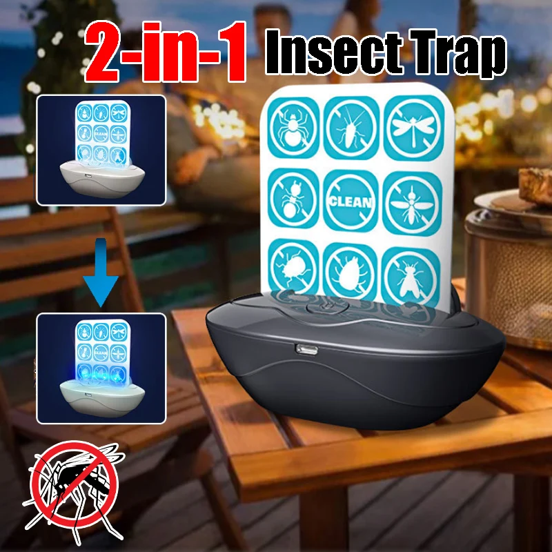 2-in-1 Insect Trap UV Light Attracts Sticky Glue Catches Electric Grid Kills for Fruit Flies Small Flying Pests Safe for Home
2-in-1 Insect Trap UV Light Attracts Sticky Glue Catches Electric Grid Kills for Fruit Flies Small Flying Pests Safe for Home