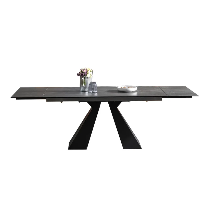 Retractable rock slab dining table Italian minimalist super long stretched rock slab dining
Retractable rock slab dining table Italian minimalist super long stretched rock slab dining
