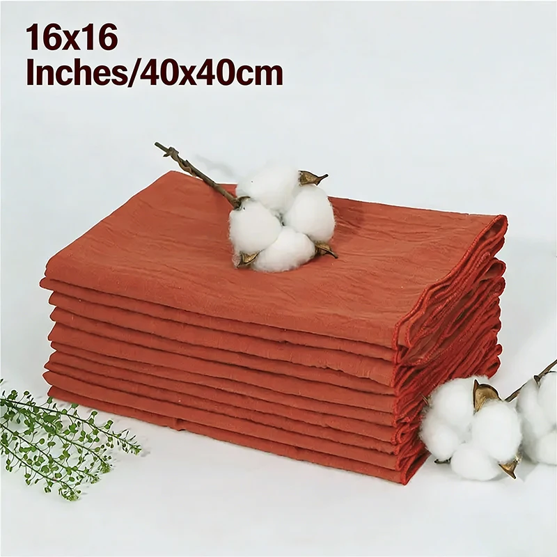 10 шт. салфетки из марлевой ткани 16x16 дюймов, натуральный мягкий хлопок, рождественские украшения для стола для свадебной вечеринки, кухонная салфетка для столовой
10 шт. салфетки из марлевой ткани 16x16 дюймов, натуральный мягкий хлопок, рождественские украшения для стола для свадебной вечеринки, кухонная салфетка для столовой