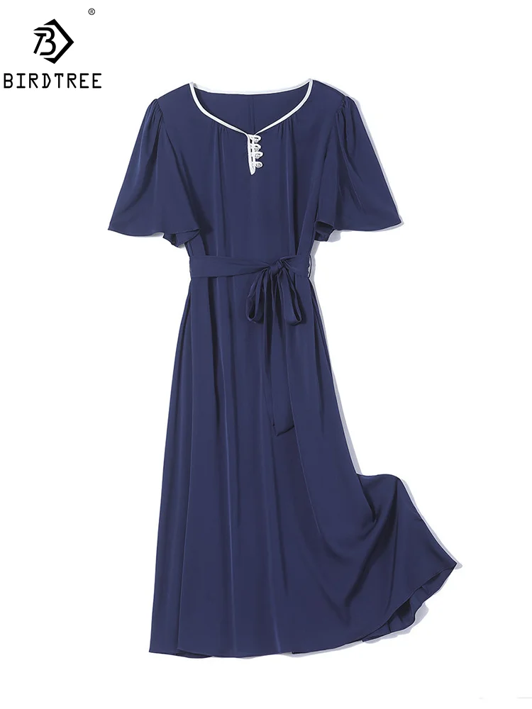 BirdTree, 19MM 92.3%Real Silk Elegant Dresses, Women Short Sleeve Solid Color, Fashion Party OL Dress, 2024 Summer New D45580QM
BirdTree, 19MM 92.3%Real Silk Elegant Dresses, Women Short Sleeve Solid Color, Fashion Party OL Dress, 2024 Summer New D45580QM
