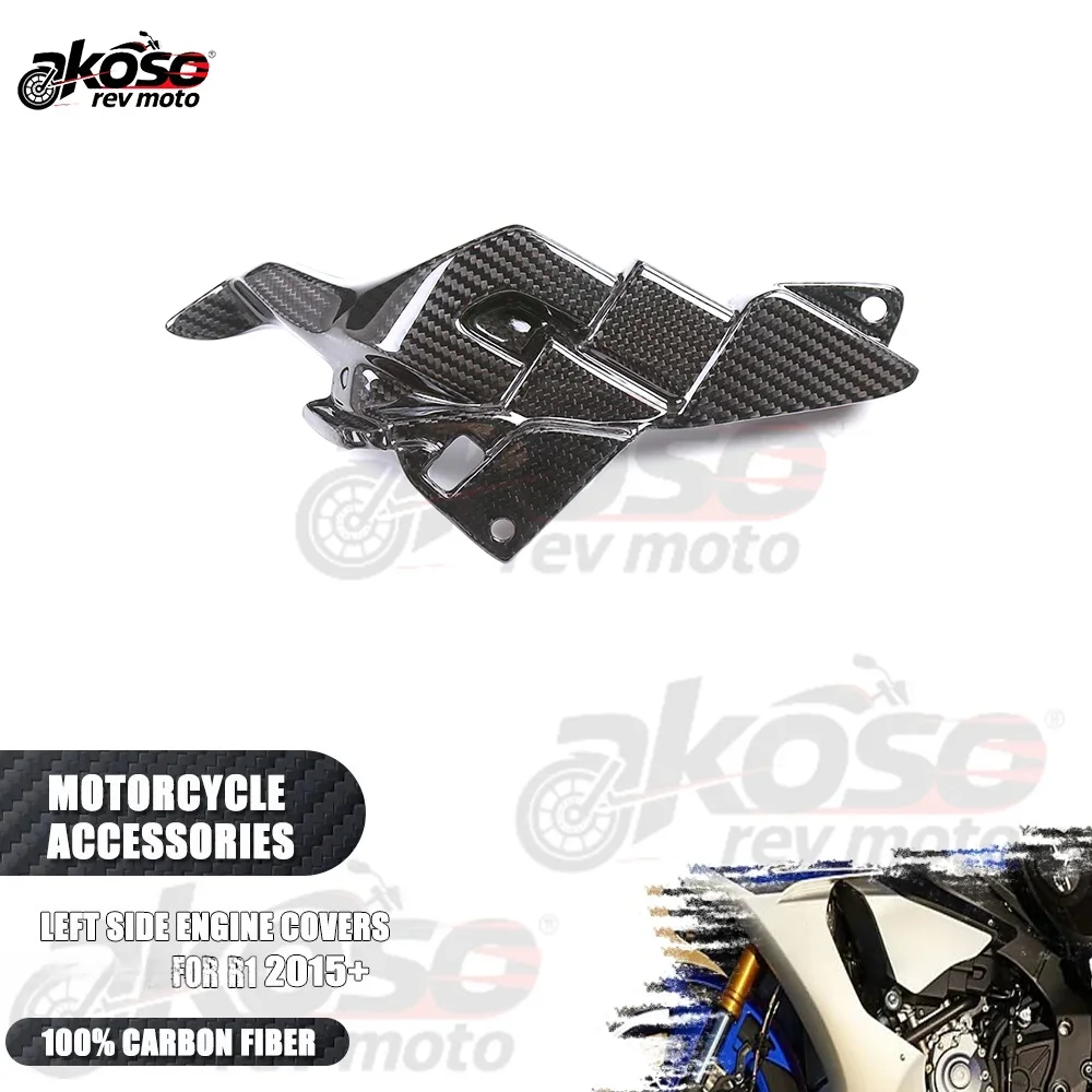 Left Side Engine Covers Protection Sheild Panel Motorcycle Modified For Yamaha R1 R1M 2015+ Accessories Carbon Fiber Fairing Kit